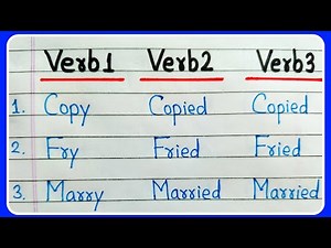 Verb1 Verb2 Verb3 part-2 | Verb forms | 20 Verbs with 2nd and 3rd forms | Verbs in English