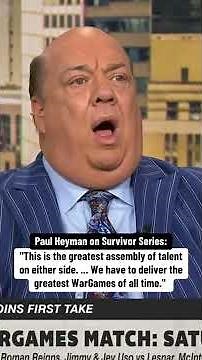 Paul Heyman talks about Survivor Series: Men's WarGames Match 👏