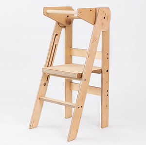 [Hot Item] Portable Folding Adjustable Height Montessori Learning Tower Kitchen Helper Step Stool for Kids