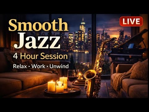 Smooth Jazz - 4 Hour Instrumental Jazz Session Live-Stream