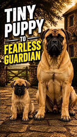 Tiny Fawn Puppy to Night Guardian: Bullmastiff 🐶🌙