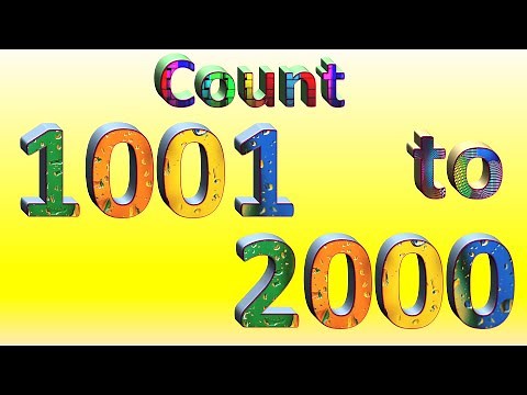 1001 to 2000 Counting Numbers