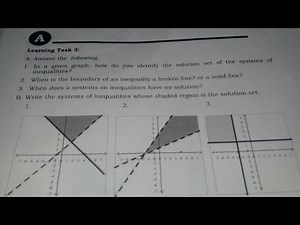 Learning Task 3 Grade 8: Systems of Linear Inequality