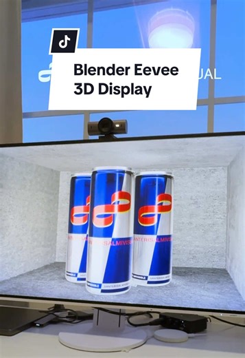 Blender Eevee Realtime 3D Display 🤯 #blender3d #opencv #techtok