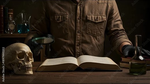 Investigating an Ancient Text with a Magnifier in a Dim Study