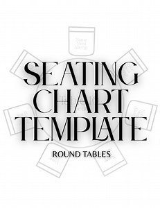 Round Table Seating Chart - Wedding Template - Etsy