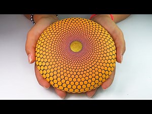 Easy Mandala Art for Beginners Dot Painting Large Rocks Tutorial Stones Satisfying ASMR