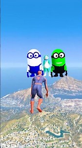 GTA 5 Crazy Water Ragdolls Spiderman Jump Fails Ep #shorts