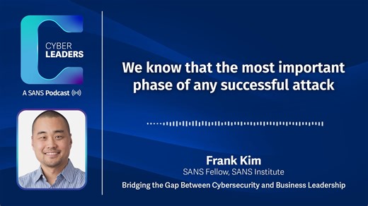 Business goals vs. security—can they align? 🤝 Let's change the narrative. In Episode 4 of the Cyber Leaders Podcast, Frank Kim, SANS Fellow, joins Ciaran Martin, Director of SANS CISO Network, and James Lyne, SANS Office of the CEO, to explore why security often takes a back seat in business discussions—and how to shift the conversation in boardrooms. Tune in this Friday for the full episode → https://www.sans.org/u/1zmx #CyberLeadersPodcast #InfoSec #Leadership | SANS Institute