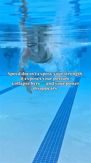Coach Chris | Swim Coach on Instagram: "Most swimmers hear “swim downhill” and think they’ve cracked the code. So they press the chest. And when speed increases… their shoulders dip. Their hips fall. Their pull loses leverage. And suddenly the stroke feels heavy instead of powerful. Here’s the truth elite freestylers understand: Speed doesn’t reward effort. It exposes posture. Yes — elite swimmers press the chest. But not in isolation. At the same time: • the hips tilt up and high • the shoulder