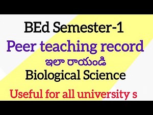 Peer teaching Record BEd Sem-1|Period plan Bilogical science#bedrecords #lessonplan #peerteaching