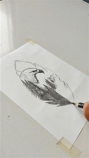 Eagle 🦅 Realistic Drawing #drawing #shorts #youtubeshorts