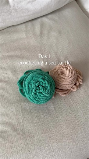 Day 1 crocheting a sea turtle plushie 🌊🐢✨