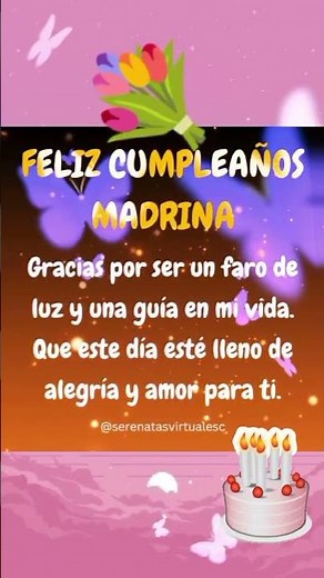 Feliz cumpleaños madrina