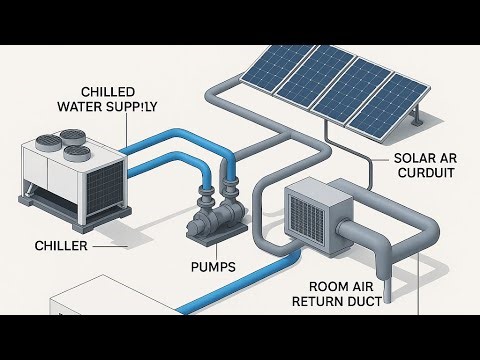 Smart HVAC Design with Solar Energy ☀️ | VRF vs. Chiller System | Energy Saving in Hot Climate (KSA