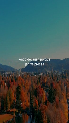 Ando devagar, porque já tive pressa... 🎶 // #almirsater #tocandoemfrente #reflexão #goodvibes #legendasmusic | Legendas Music