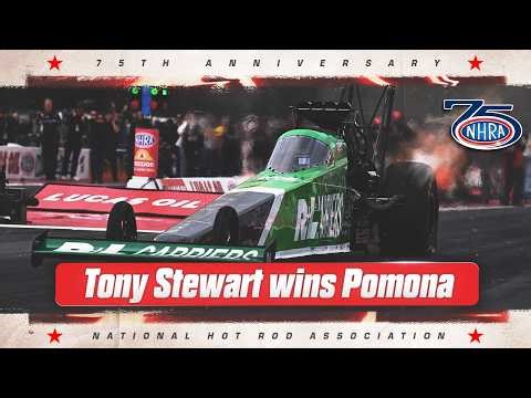 Tony Stewart gets the Wally in Pomona