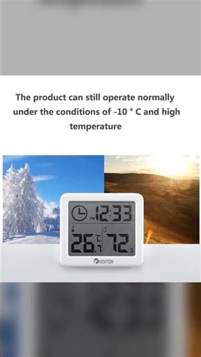 Digital Desk Clock, Large Display, Temp & Humidity, Alarm, CR2032 Included, Snooze – NIDITON – AliEx