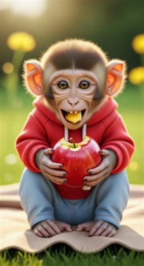 Cutest Baby Monkey Ever 🍎 | Tiny Monkey's First Steps Are Hilarious