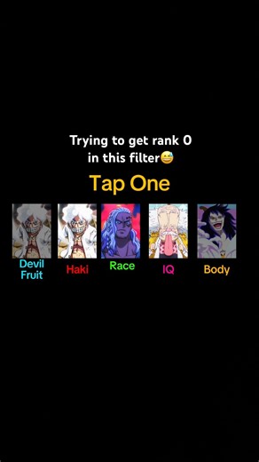 Trying to get no.0 in this filter #onepiece #anime