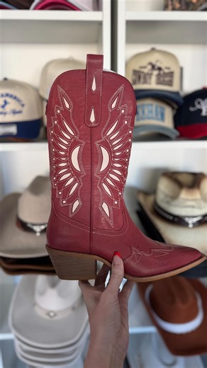 Zaydie Co. on Instagram: "The Mae Boots in Ruby ❤️ The kind of boots that turn every outfit into a moment. Western stitching, the dreamiest ruby red, and made for boot girls who don’t play it safe. ✨ Dress them up. Dress them down. Wear them everywhere. 💌 Limited pairs — don’t wait on these. 👉 Comment RUBY or DM us to claim #MaeBoots #RubyBoots #CowgirlBoots #WesternStyle #BootGirl BootAddict WesternBoutique BoutiqueFinds BoutiqueStyle WesternChic SouthernStyle CountryStyle CowgirlVibes Wester