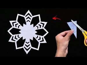 How to Fold Paper to Make a Snowflake, Christmas Crafts, Paper Snowflakes, Christmas Decor Ideas