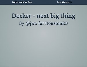 Docker - next big thing