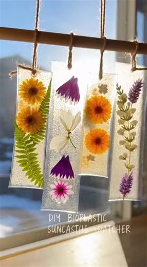 DIY Bioplastic Suncatchers Sometimes, all you need is a little vinegar, a splash of color, and a lot of love to brighten your home. Ingredients: - 1/2 cup of water - 2 tablespoons cornstarch - 1 tablespoon white vinegar - 1 tablespoon unflavored gelatin powder - Natural or food-safe colorants (like food coloring, beet juice, turmeric, spirulina, etc.) - Optional: fine glitter, dried flower petals, or small bits of tissue paper - A non-stick surface (plastic sheet, silicone mat, or parchment pape