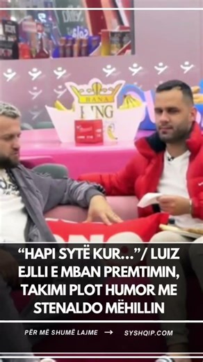 “Hapi sytë kur…”/ Luiz Ejlli e mban premtimin, takimi plot humor me Stenaldo Mëhillin