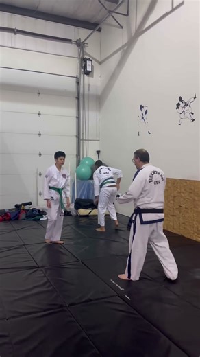 Taekwondo kids self defence.