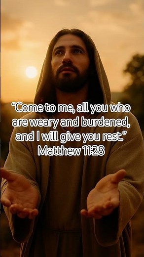 His hands are open, His arms are wide—peace and rest are found in Him. #jesus #god #rest #bible