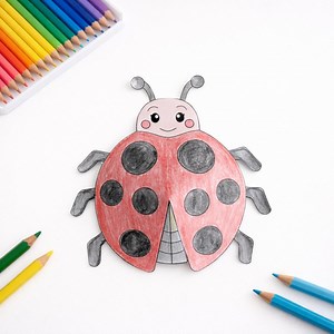 Printable 3D Ladybug Craft for Kids - Spring Classroom Activity | Montessori Paper Toy | Make a Ladybug PDF| Instant Download - Etsy UK