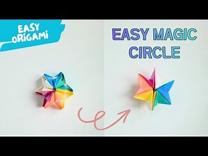 Magic Circle Origami Toy | Easy Transforming Paper Ring for Kids