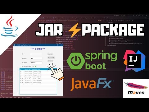 Package JAR integration JavaFX 🍃 Spring Boot CRUD Graphical User Interface GUI IntelliJ IDEA 🌎