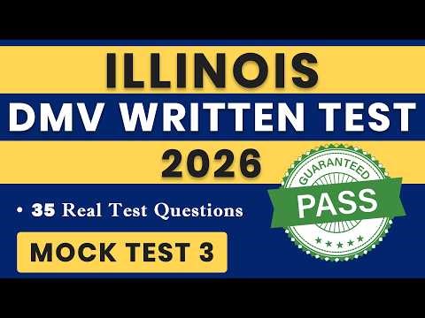 Illinois DMV Permit Test 2026 | Mock Test 3 | IL Written Test Practice Questions