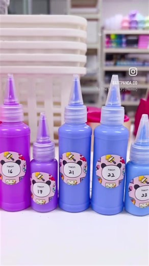 Colorful neon order from Yee Tong 🩵 #acrylicpainting #smallbusiness #artstore #artsupplies #acrylicpaint