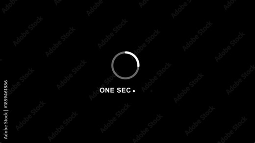 Loading animation one second delay circle progress bar buffering waiting