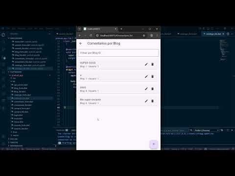 Aplicación Móvil en Flutter con API REST – Login, CRUD y Listado de Comentarios por Blog