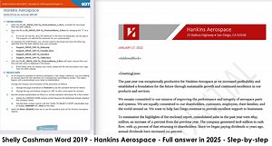 Shelly Cashman Word 2019 | Modules 4-7: SAM Capstone Project 1a | Hankins Aerospace (Answered 2025)