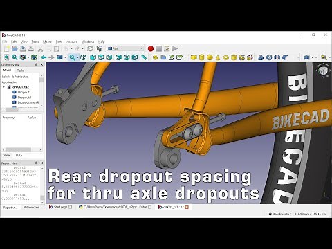 Rear dropout spacing for thru axle dropouts.