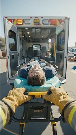 Ambulance Crashes on Highway: Firefighters Race to Save #RescueOps #AmbulanceCrash #TrappedPatient