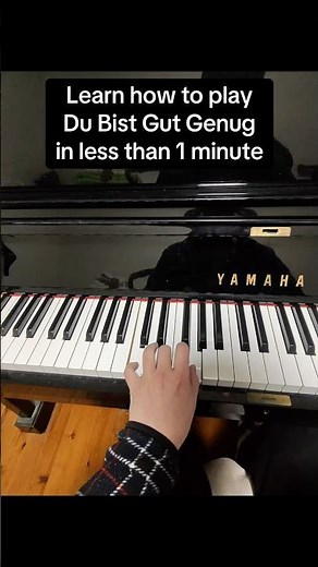 Learn to play Du Bist Gut Genug on Piano in less than 1 minute