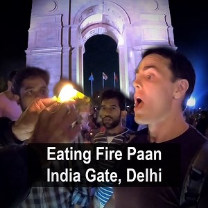 4.9M views · 103K reactions | Eating Fire Paan at India Gate  | Dale Philip | Facebook