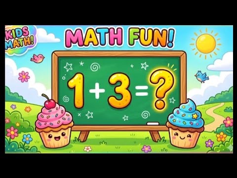 Learn Addition Fast! 1+3 = ? 🍰 Kids Cartoon Math Video