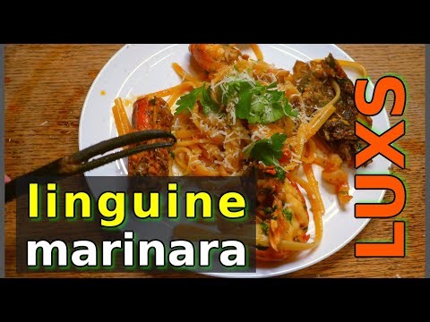 🍝 Linguine marinara with giant river prawns 🦐🍤