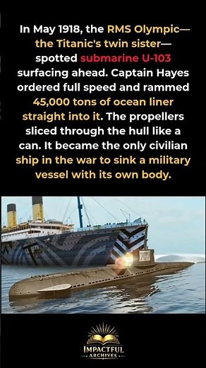 The Titanic's Sister That Killed a Submarine #WW1 #History