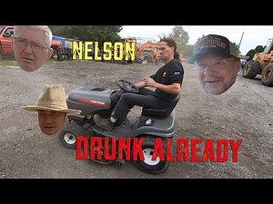 nelson fixes mower and drills cigrits up himself