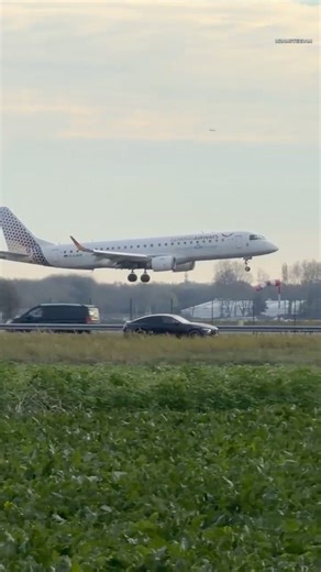 EMBRAER E190LR GERMAN AIRWAYS (DUSSELDORF TO AMSTERDAM) LANDING SCHIPHOL AIRPORT DAJHW KL1802