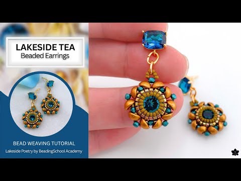 Lakeside Tea Beaded Crystal Earrings Tutorial