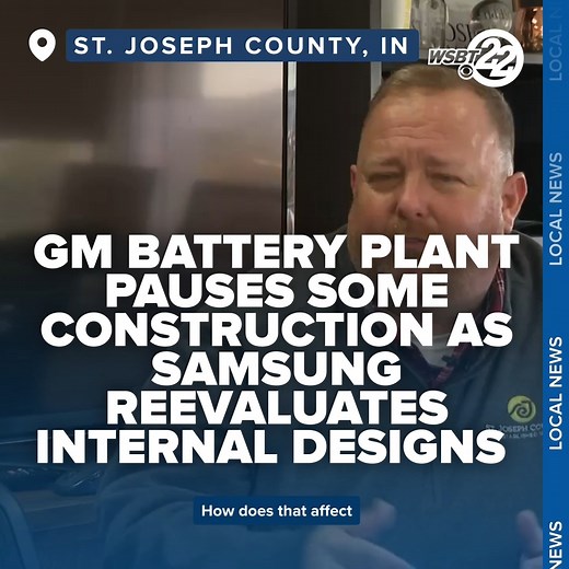 #ICYMI: A pause at parts of the GM battery plant construction site near the New Carlisle caused workers to be laid off and redeployed to other projects. Read Full Story: https://bit.ly/47B4AMP | WSBT-TV